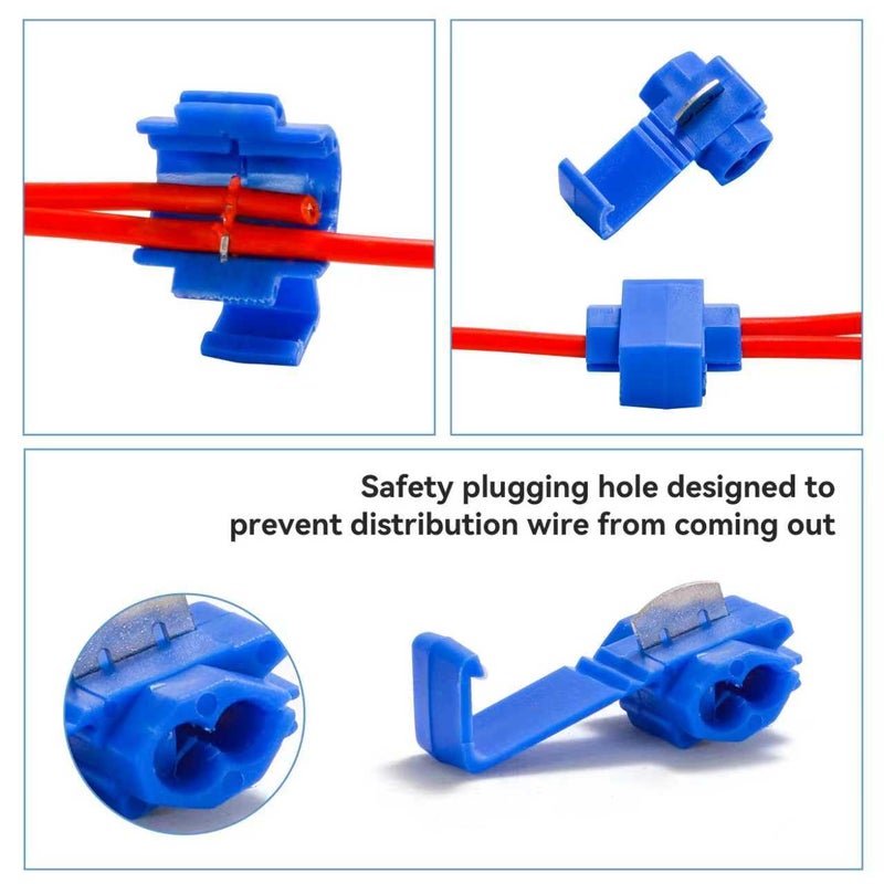 HK-S 50PCS Yellow Quick Splice Wire Connectors 12-10 AWG | IDC Solderless Snap Lock Crimp Terminal | Self-Stripping Insulated Electrical Splice Connector for Automotive, Marine & Heavy-Duty Wiring - Image 5